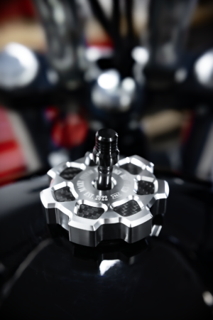 BLACK3 carbon fiber gas cap for Harley-Davidson motorcycles