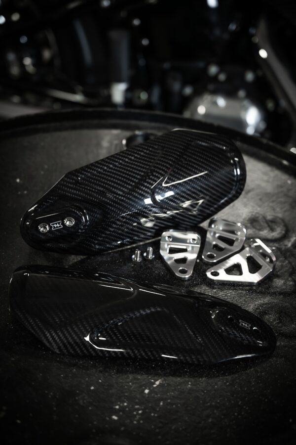 BLACK3 carbon fiber handguards for Harley-Davidson motorcycles