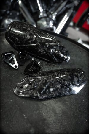 BLACK3 carbon fiber handguards for Harley-Davidson motorcycles