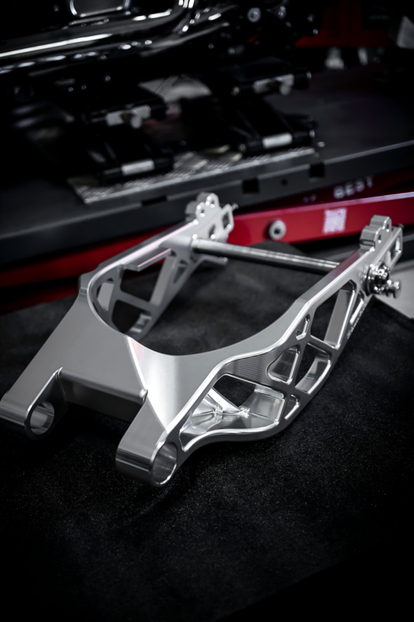 BLACK3 Performance Swingarm for Harley-Davidson Touring BLACK3 billet aluminum performance swingarm for Harley-Davidson Touring