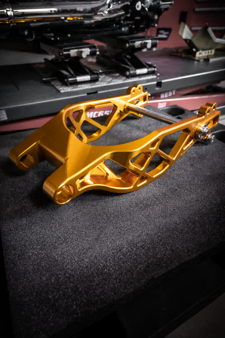 BLACK3 Performance Swingarm for Harley-Davidson Touring BLACK3 billet aluminum performance swingarm for Harley-Davidson Touring
