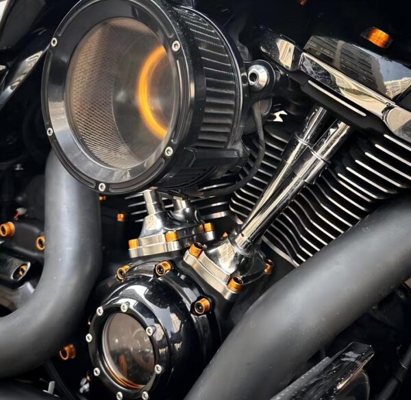 BLACK3 Colored Engine Bolts BLACK3 colored engine dress-up bolts for Harley-Davidson motorcycles