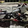 BLACK3 CNC aluminum handlebar risers for Harley-Davidson motorcycles