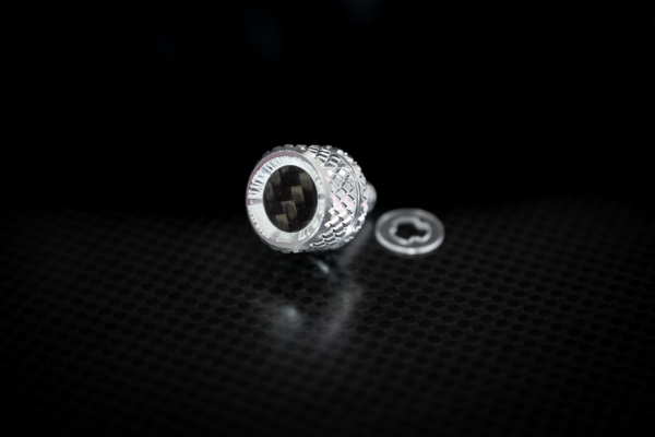 BLACK3 Carbon Fiber Aluminum Seat Bolt BLACK3 Carbon Fiber and Aluminum Seat Bolt for Harley-Davidson Motorcycles