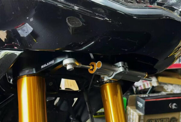 BLACK3 Road Glide Steering Damper Bracket BLACK3 steering damper bracket for 2014+ Harley-Davidson Road Glide